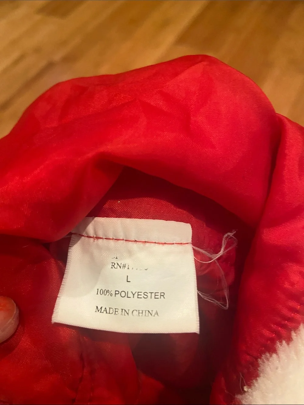 Dog Red Santa Costume Coat with White Trim